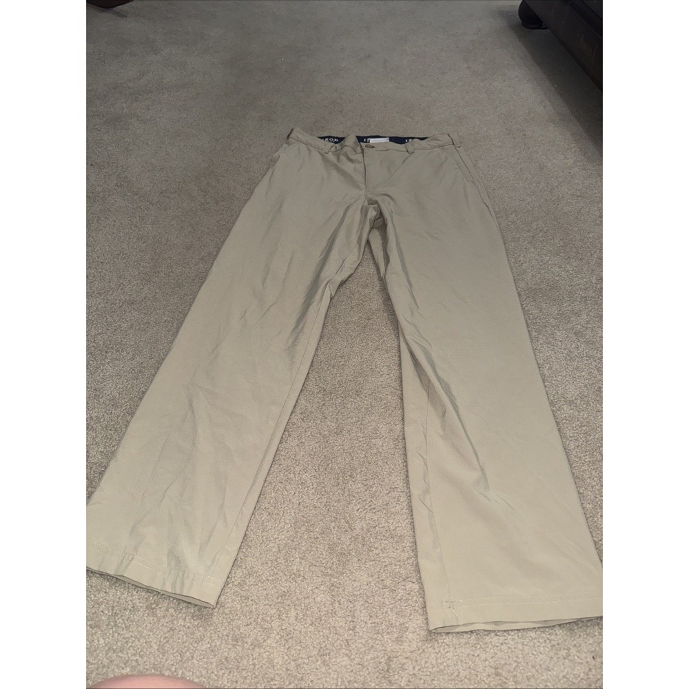 Izod Golf Pants Mens 34x34 Khaki Performance Chinos Stretch Flex Gripper Waist